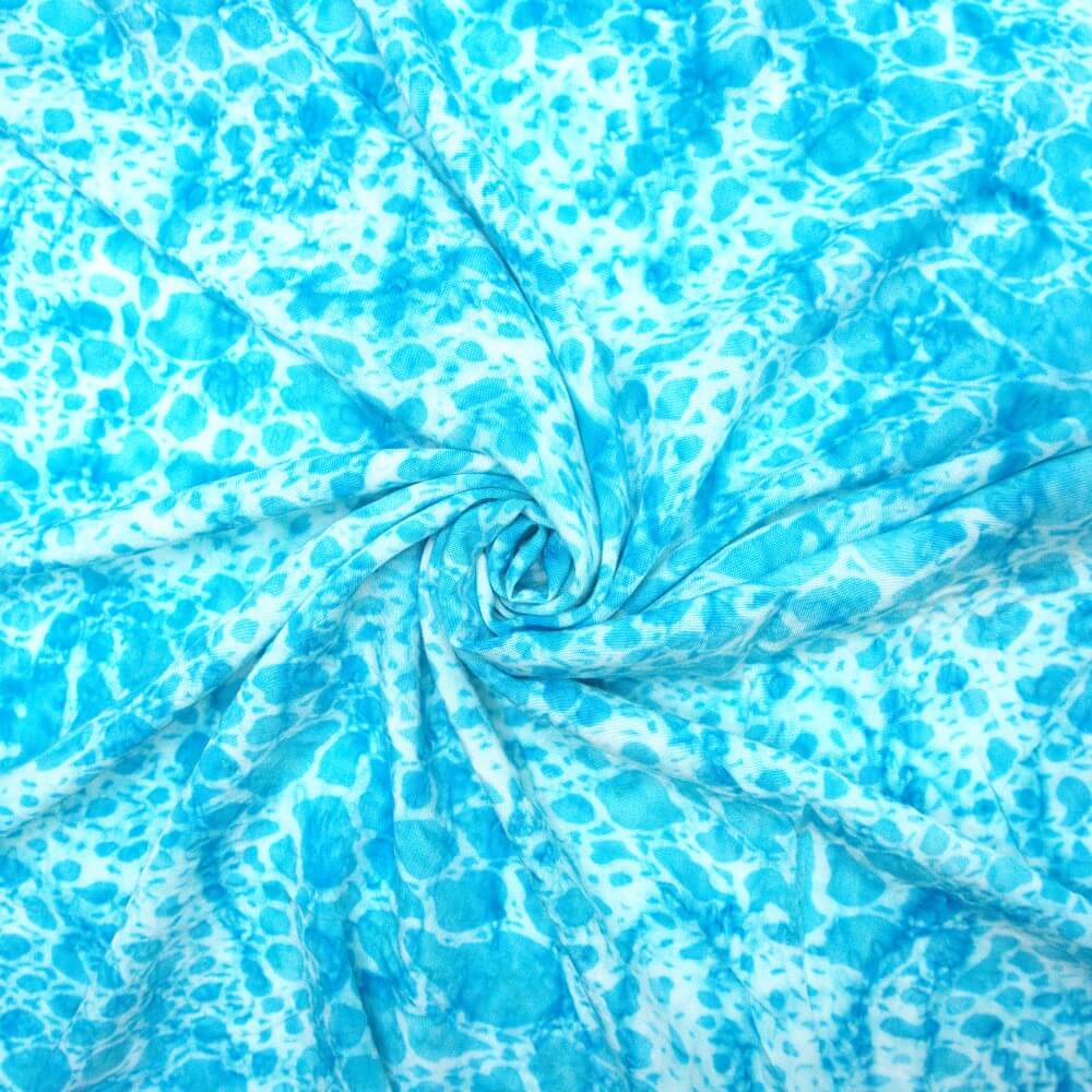 Rayon Batik Bahama Blue Sample Gala Fabrics